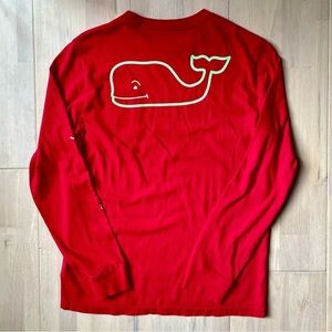 NWOT - Vineyard Vines boys red long sleeve T-shirt large
